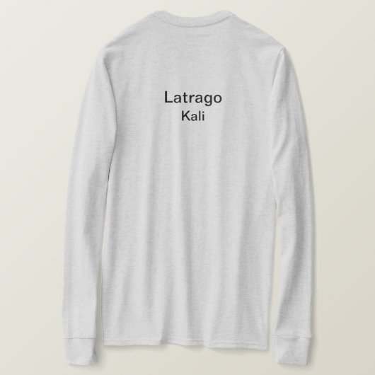Latrago Kali - Schneiden und Kontrollieren T-Shirt (Design Rückseite)