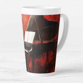 Latte: 3 Instrumente mit Red Wall Milchtasse