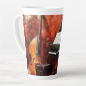 Latte: 3 Instrumente mit Red Wall Milchtasse (Linke Ecke)