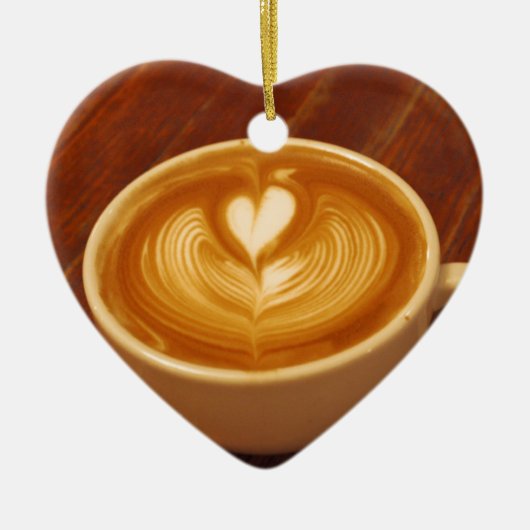 Latte Art Coffee Liebe Keramikornament (Vorne)