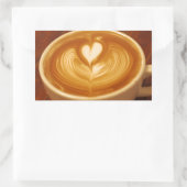 Latte Art Coffee Liebe Rechteckiger Aufkleber (Tasche)