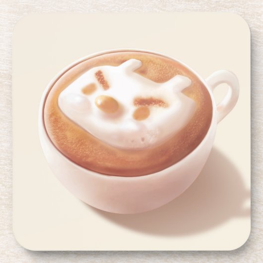 Latte Art Getränkeuntersetzer (Vorderseite)