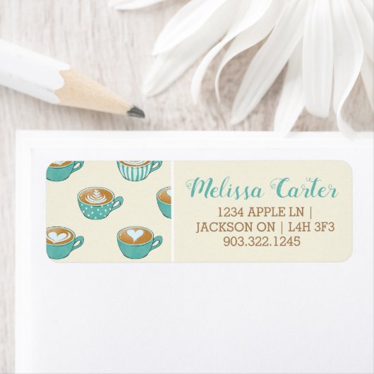 Latte Art in Niedlich Blue Coffee Mugs (Insitu)