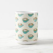 Latte Art in Niedlich Blue Coffee Mugs mit Namen Kaffeetasse (Mittel)