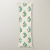 Latte Art in Niedlich Blue Coffee Mugs Seitenschläferkissen (Vorderseite Vertikal)