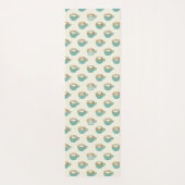 Latte Art in Niedlich Blue Coffee Mugs Yogamatte (Rückseite)