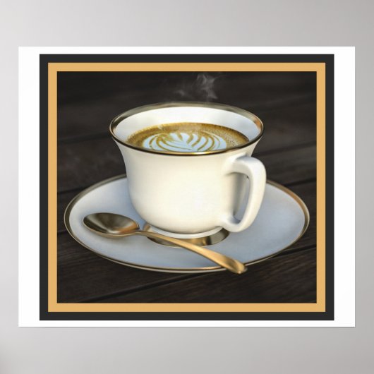 Latte Art-Kaffee Poster (Vorne)