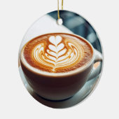 Latte Art Keramik Ornament (Links)