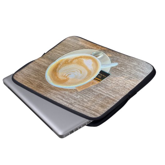 Latte Art Laptopschutzhülle (Vorne Knopf)