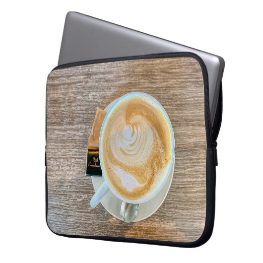 Latte Art Laptopschutzhülle (Vorderseite Links)