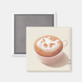 Latte Art Magnet (Vorderseite/Rückseite)