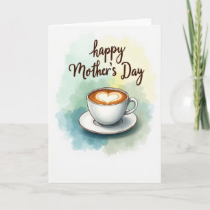 Latte Art Muttertagskarte Karte