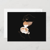 Latte Art Postkarte (Vorne/Hinten)