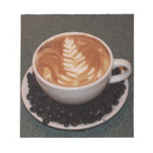 Latte Art und Coffee Boans Notizblock (Vorderseite)