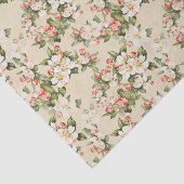 Latte Beige Floral Elegant Seidenpapier (Ausschnitt)