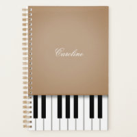 Latte Brown Piano Keyboard Personalisiert Music