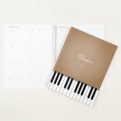 Latte Brown Piano Music Keyboard CustomIzed Planer (Anzeige)