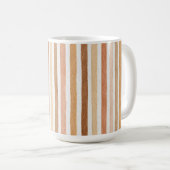 Latte Cocoa Cream Blush Streifen Kaffeetasse (VorderseiteRechts)