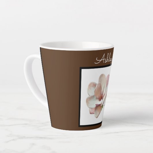 Latte coffe Tasse mit Monogramm (Linke Ecke)