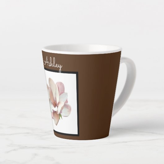Latte coffe Tasse mit Monogramm (Rechte Ecke)