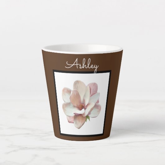 Latte coffe Tasse mit Monogramm (Vorderseite)