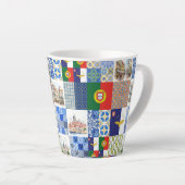 Latte Coffee Cup 12 portugiesische Flagge und die  Milchtasse (Rechte Ecke)