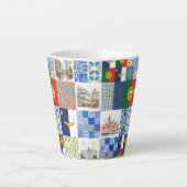 Latte Coffee Cup 12 portugiesische Flagge und die  Milchtasse (Vorderseite)