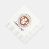 Latte Coffee Cup Serviette (Ecke)
