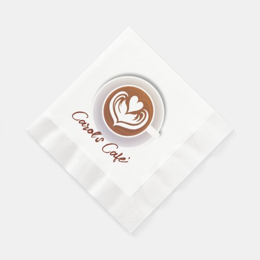 Latte Coffee Cup Serviette (Ecke)