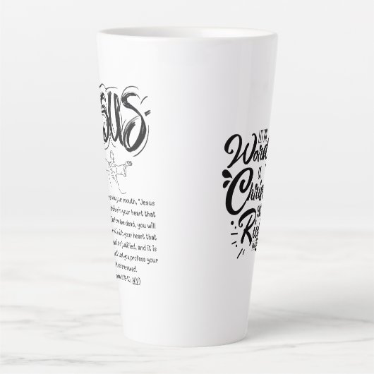 Latte Coffee Tasse - Heilsgebet - Glaube (Vorderseite)