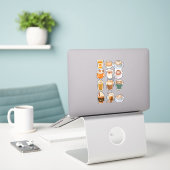 Latte Collage Aufkleber (Laptop auf Schreibtisch)