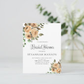 Latte Cream Ivory Beige Brautparty Postkarte (Stehend Vorderseite)