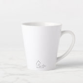 latte cup with a rainbow design and a religious ph milchtasse (Rechts)