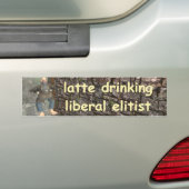 latte, das liberalen Elitären trinkt Autoaufkleber (Auf Auto)