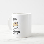 Latte Funny Coffee Pub läuft Kaffeetasse (Vorderseite Links)
