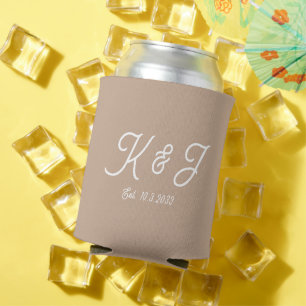 Latte Gastgeschenk Hochzeit Mit Monogramm Dose Coo Dosenkühler