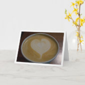 Latte Heart Caffeine Addict Coffee Lover Blank Karte (Gelbe Blume)
