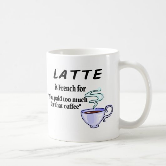 Latte ist für… französisch kaffeetasse (Rechts)