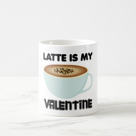 Latte ist mein Valentine Kaffeetasse (Mittel)