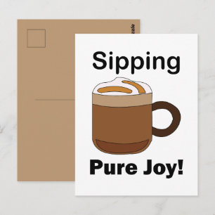 Latte Kaffeegetränk Trinken pure Freude Postkarte