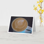 Latte Leaf Coffein Addict Kaffee Lover Leer Leere Karte (Gelbe Blume)