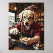Latte Liebe aus dem Labrador Barista Poster (Vorne)