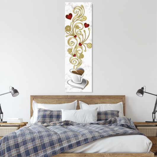 Latte Liebe Leinwanddruck (Insitu (Schlafzimmer))
