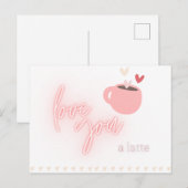 Latte Liebe Postkarte (Vorne/Hinten)