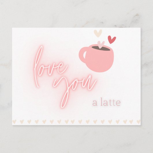 Latte Liebe Postkarte (Vorderseite)