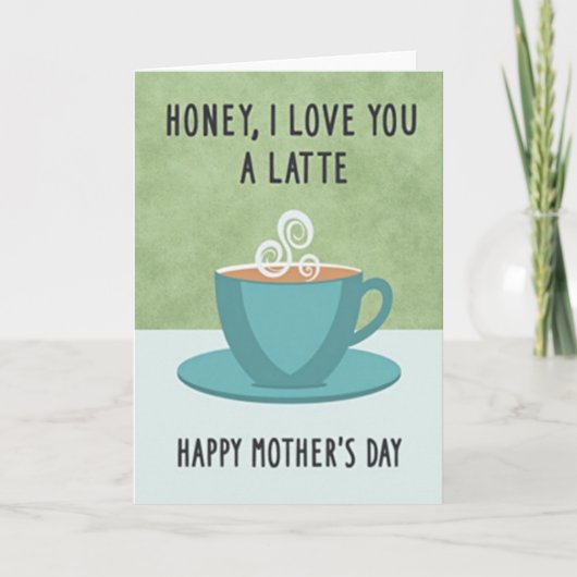 Latte Love Muttertagskarte Karte (Vorderseite)