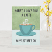 Latte Love Muttertagskarte Karte (Gelbe Blume)