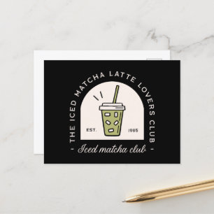 Latte Lovers Iced Matcha Lovers Club besties Rettr Postkarte
