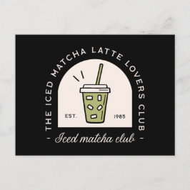 Latte Lovers Iced Matcha Lovers Club besties Rettr Postkarte