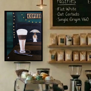 Latte Macchiato Gemälde von Alfred Fox Leinwanddruck